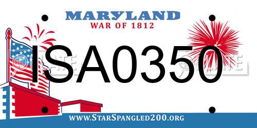 ISA0350 Maryland License Plate