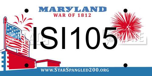 ISI105 Maryland License Plate