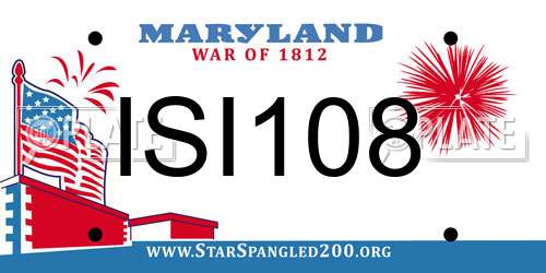 ISI108 Maryland License Plate