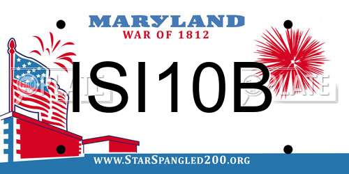 ISI10B Maryland License Plate