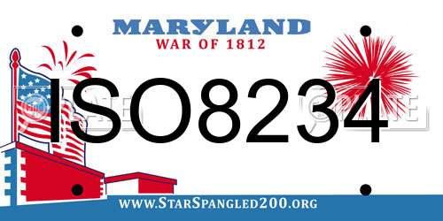 ISO8234 Maryland License Plate
