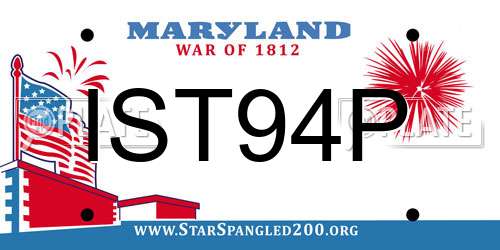IST94P Maryland License Plate