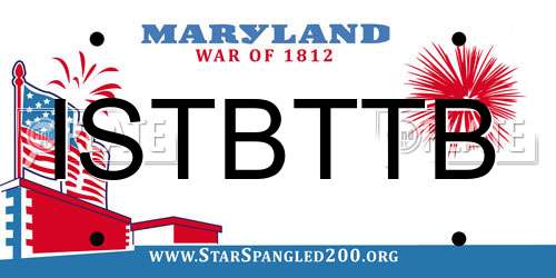 ISTBTTB Maryland License Plate