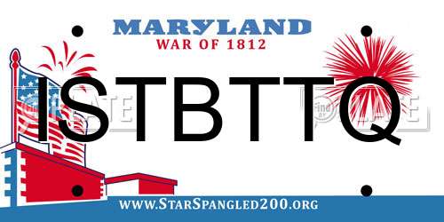 ISTBTTQ Maryland License Plate
