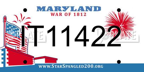 IT11422 Maryland License Plate
