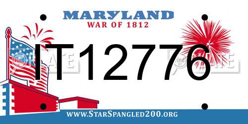 IT12776 Maryland License Plate