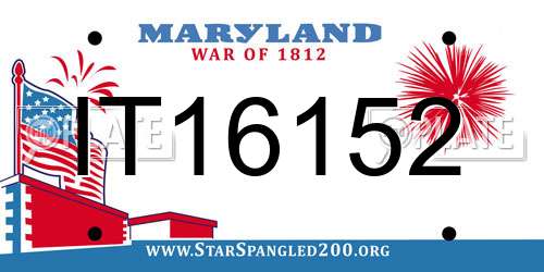 IT16152 Maryland License Plate