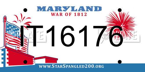 IT16176 Maryland License Plate
