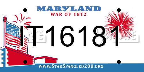IT16181 Maryland License Plate