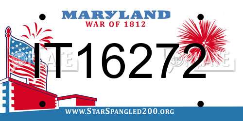 IT16272 Maryland License Plate