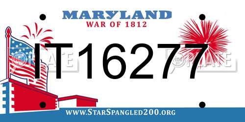 IT16277 Maryland License Plate