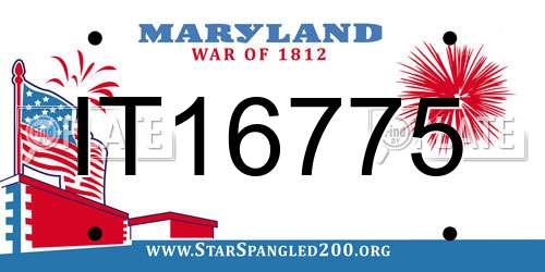 IT16775 Maryland License Plate