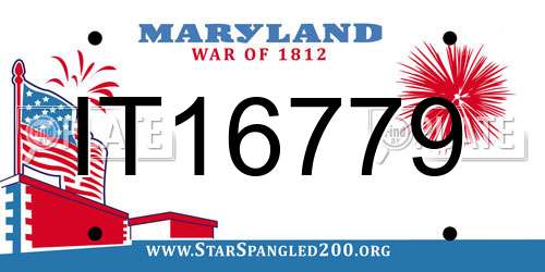 IT16779 Maryland License Plate