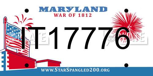 IT17776 Maryland License Plate