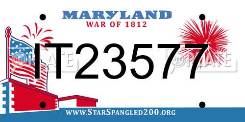 IT23577 Maryland License Plate