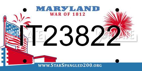 IT23822 Maryland License Plate