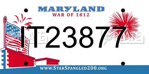 IT23877 Maryland License Plate