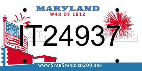 IT24937 Maryland License Plate