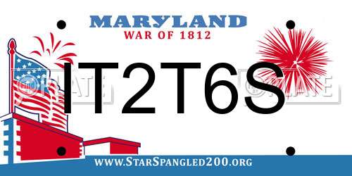 IT2T6S Maryland License Plate