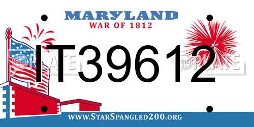 IT39612 Maryland License Plate