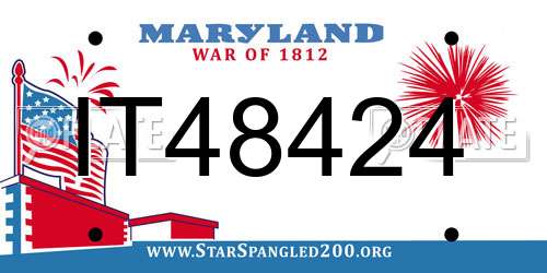 IT48424 Maryland License Plate
