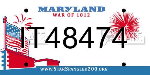 IT48474 Maryland License Plate