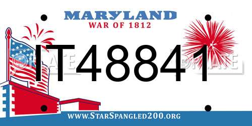 IT48841 Maryland License Plate
