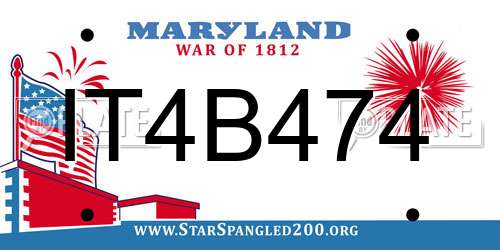 IT4B474 Maryland License Plate