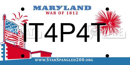IT4P4T Maryland License Plate