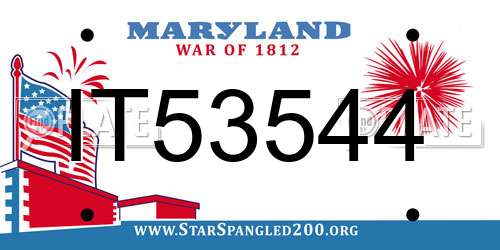 IT53544 Maryland License Plate