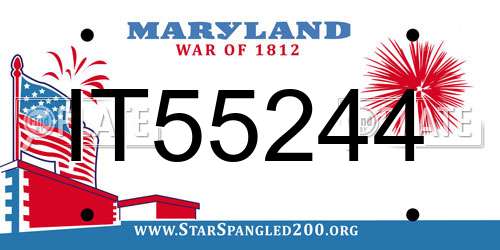 IT55244 Maryland License Plate