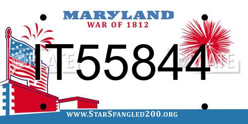 IT55844 Maryland License Plate