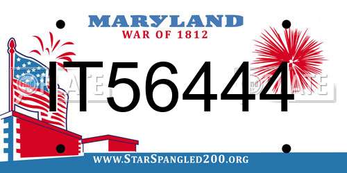 IT56444 Maryland License Plate