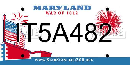 IT5A482 Maryland License Plate