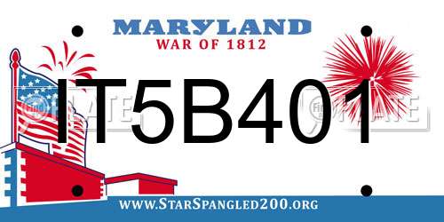 IT5B401 Maryland License Plate