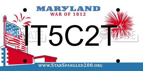 IT5C2T Maryland License Plate
