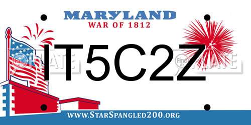 IT5C2Z Maryland License Plate