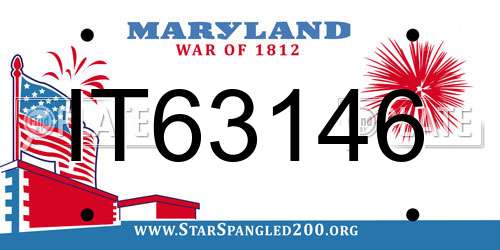 IT63146 Maryland License Plate