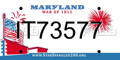 IT73577 Maryland License Plate