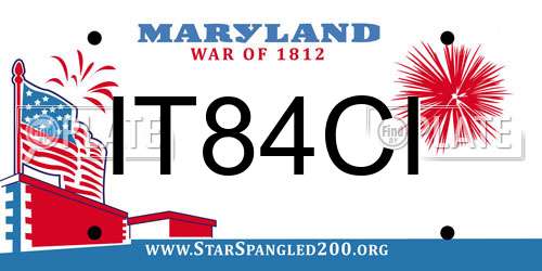 IT84CI Maryland License Plate