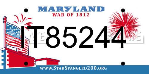 IT85244 Maryland License Plate