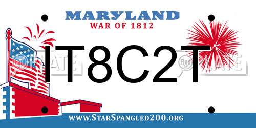 IT8C2T Maryland License Plate