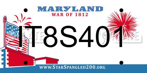IT8S401 Maryland License Plate