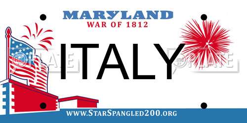 ITALY Maryland License Plate
