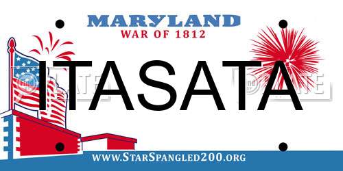 ITASATA Maryland License Plate