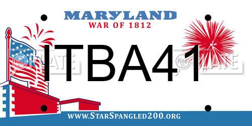 ITBA41 Maryland License Plate