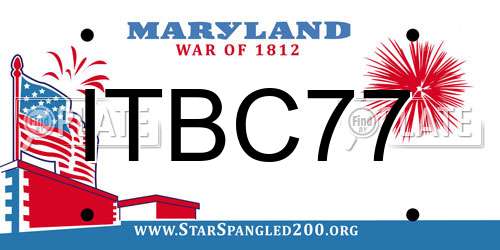 ITBC77 Maryland License Plate