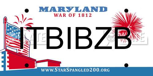 ITBIBZB Maryland License Plate
