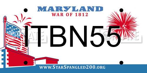 ITBN55 Maryland License Plate