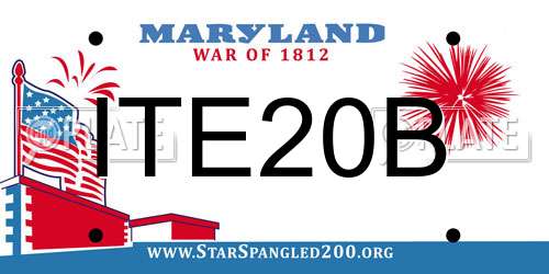 ITE20B Maryland License Plate